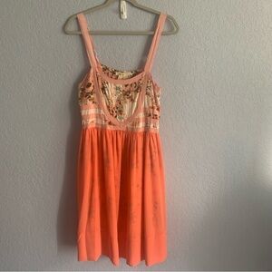 Matilda Jane Coral Lined Floral Ribbon Sun Dress